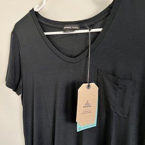 Prana Short Sleeve Vneck - Black